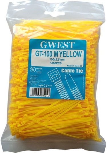 Gwest 2,5X100Mm. (10Cm.) Renkli Plastik Cırt Kelepçe 1000 Adet