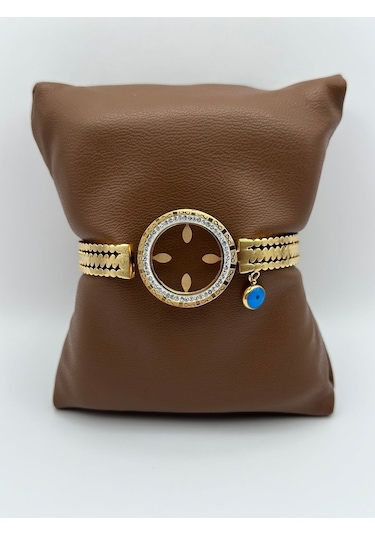 Arnes Jewelry Çelik Çeyrek Altın Takılabilen Kelepçe Ar242nes Gold