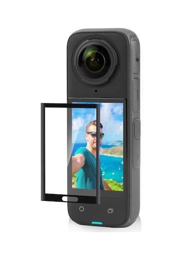 Insta360 X4 İçin Puluz 9h 2.5d Kavisli Hd Ekran Temperli Cam Filmi Şeffaf