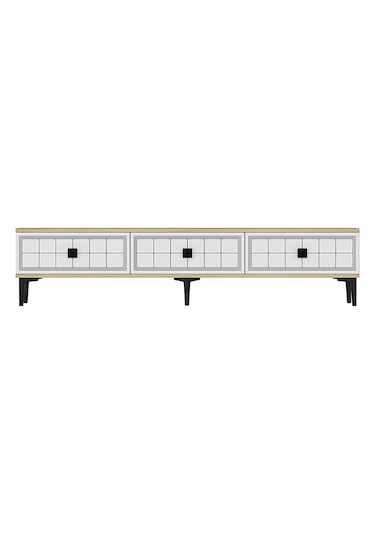 Tsa1801db - Yuka Tv Stand Safirmeşe-beyaz 180cm Safirmeşe-beyaz