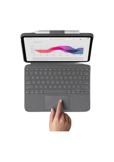 Logitech Combo Touch Apple Uyumlu iPad  10. Nesil ile Klavyeli Tablet Kılıfı