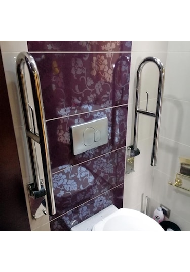 Engelli Tutunma Barı Tuvalet Kağıtlıklı Banyo Wc Küvet Paslanmaz 1 ADET Diğer