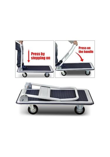 Staxx Katlanır Platform 300 KG Kapasiteli  Koli Yük Paket Taşıma Arabası
