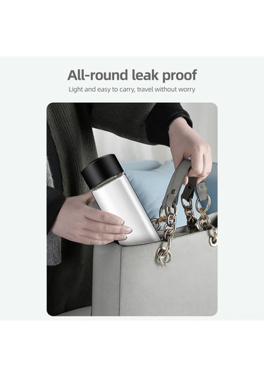 Neevoyu Portatif Alkali Su Kupsu 330ml - Spe+pem Teknolojisi İle 1200-1400ppb Su Seviyesi, Usb Şarjlı Ve Yüksek Borosilikat Cam, Siyah Siyah