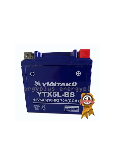 Yiğit Akü 12 Volt 5 Ah Amper YTX5L Motosiklet Aküsü