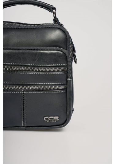 Ççs 31603 Hakiki Deri Askılı Çanta Siyah