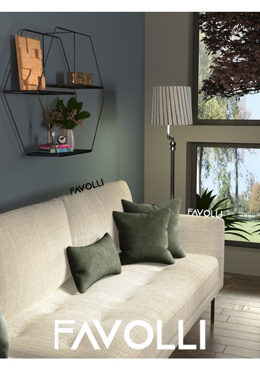 Br Favolli Kadife Dokulu Zeytin Yaprağı Rengi Kırlent Kılıfı Dream Serisi Punch Için Uygun Gizli Fermuar Zeytin Yaprağı