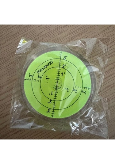 Hangfox 60x12mm Çaplı Evrensel Seviye Niveli - Ölçü Çizgili Dairesel Hava Balonu İle Düzlem Ve Makine Seviyesi Ölçümü