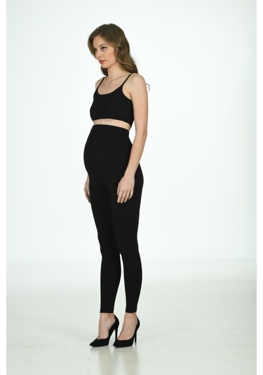 Mary Lüx Kadın  Siyah Hamile Taytsiyahxl Siyah