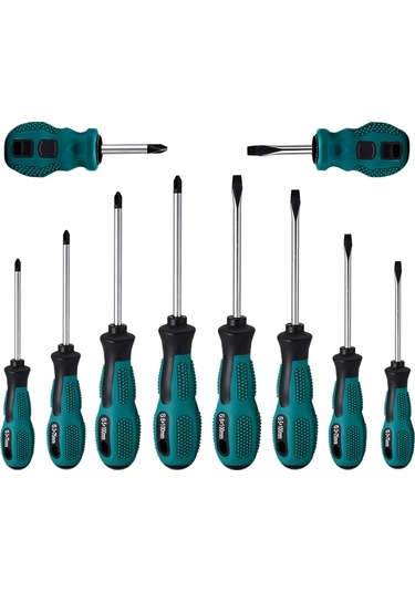 Leasetake 10 Parçalı Tornavida Seti Donanım Araçları Kombinasyon Seti Elektrik Bakım Araçları