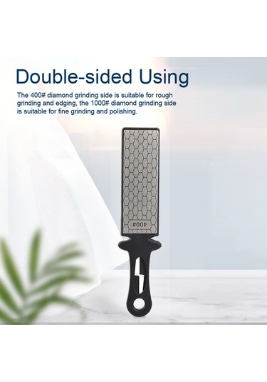 Hombey Ev Ve Dışarıda Kullanılan El İşlemli Çift Taraflı 400 -1000 Elmas Gritli Bıçak Taslaştırıcı - Mutfak Bıçakları Ve Makaslar İçin Taşlama Aracı