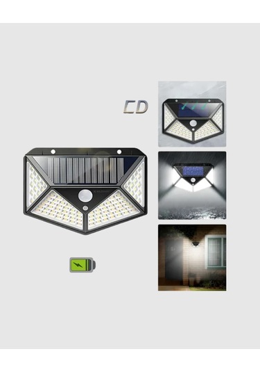 Solar Güçlü 100 Led Bahçe Lambası Enerji Tasarruflu, Suya Dayan