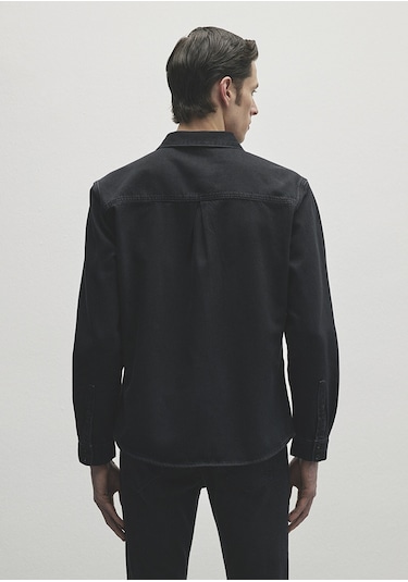 Mavi - Roy Lux Black Nights Koyu Gri Denim Gömlek 0210496-82410 Gri