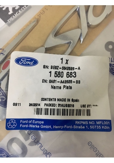 Ford Fiesta Yazı 8a61 A42528 Bb - 1580683
