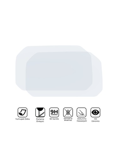 Gp Kompozit Bmw R 1200 Gs / R 1250 Gs Adv 2013-2023 Uyumlu Motosiklet Ekran Koruyucu Şeffaf