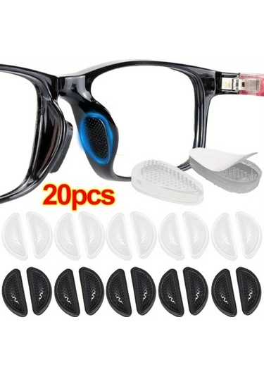 Willowhaven Dropet Siyah Yumuşak Görünmez Kaymaz Burun Pedleri 10 Çift