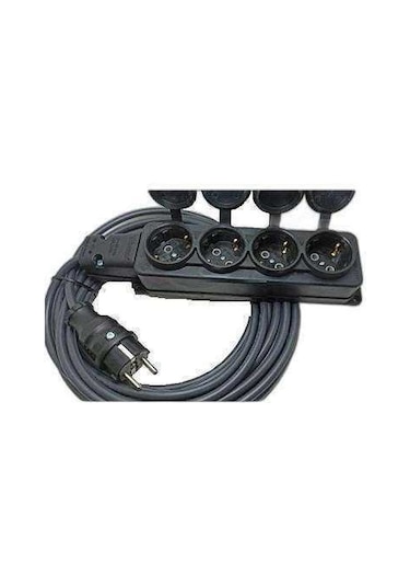 Bemis 4'lü Kauçuklu Priz 3x1.5mm Uzatma 15 MT