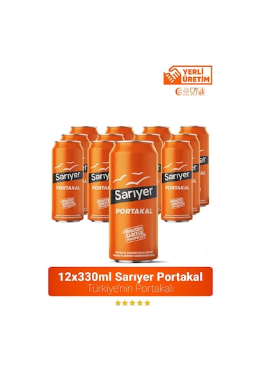 Sarıyer Portakal Aromalı Gazoz 12 x 330 ML