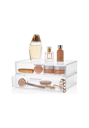Artirilabilir Çekmeceli Makyaj Organizer 2 Li