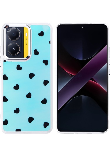 Biriva Home Poco X7 Pro Kılıf Airbag Tasarımlı Brvh Hadra Kapak - Kalp Kalp