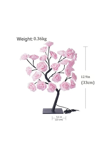 Led Ağaç Gülü Masa Lambası Noel Parti Işığı Dekorasyonu 4 Çok Renkli