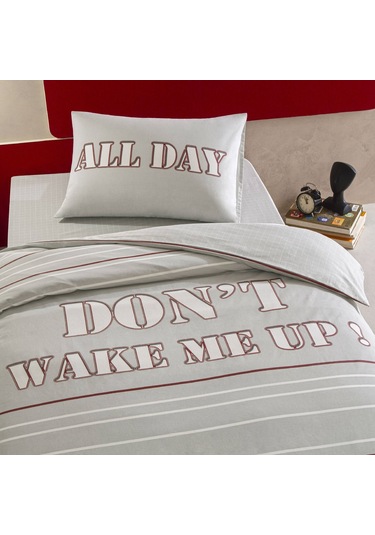 Taç Zuno Ranforce Tek Kişilik Nevresim Takımı Gri 000000001000051024 Gri