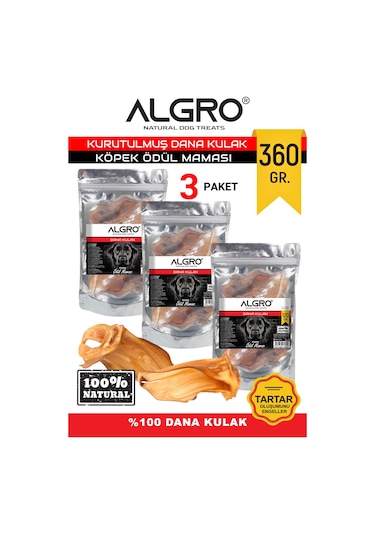 Algro Dana Kulak Çiğneme Ödül Maması 3 x 120 G