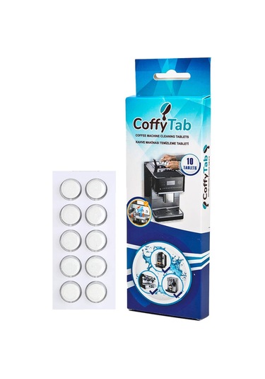 Coffytab A001-2 Kahve Makinesi Temizleme Tableti, 2 Gr, 10 Tablet Beyaz