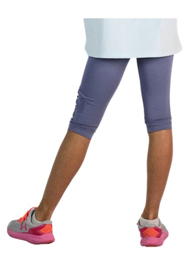 Kız Çocuk Gofre Basic Baskılı Koyu Mavi Renk Kısa Tayt Koyu Mavi