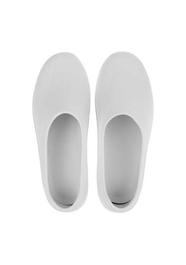 Qingmipy Hafif Ve Su Geçirmez Eva Terlikler, Hem Evde Hem İşte Kaymaz Tabanlı Rahat Ayakkabılar - Unisex Beyaz