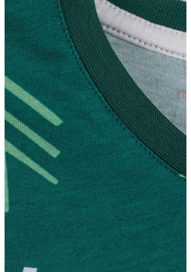 Yılbaşı Temalı Baston Şeker Desenli %100 Pamuk Unisex Pijama Takımı Yeşil