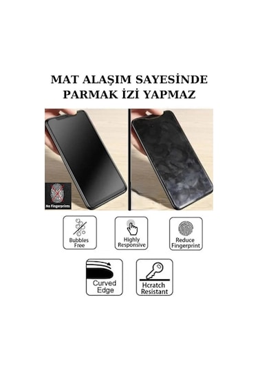 Apple iPhone 17 Pro Max Uyumlu Mat Ekran Koruyucu Seramik Nano Tam Kaplar