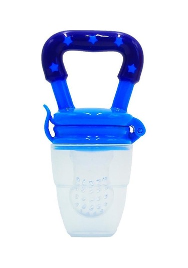 Mavi Çevre Dostu Güvenli Bebek Isırık Malzemeleri Üzerinde 1pc Sevimli Çocuk Silikon Mama Besleyici S Mavi