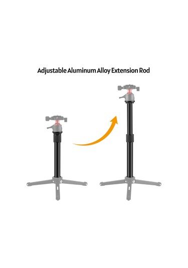 Kangvka Alüminyum Çelik Uzatılabilir Mekanizma Çubuğu 19-31cm - 1/4" Ve 3/8" Bağlantı Noktaları İle 1 Adet Adaptör