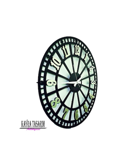 RUSTİK LATİN BÜYÜK BOY DUVAR SAATİ SILVER 70CM Diğer