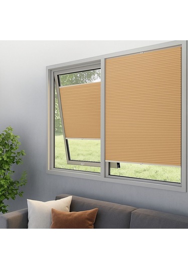 Perdema Kancalı/vidalı Honeycomb Plise %100 Karartma Cam Balkon Perdesi - Ofis Perdesi - Mutfak Perdesi Vizon