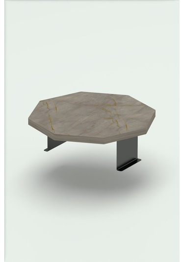 Yan Sehpa Ayarlanabilir Tepsi Dekoratif Modern Tepsi Sekizgen Gordion Çok Renkli