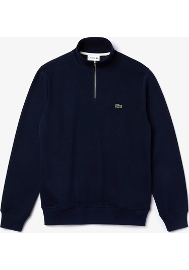 Lacoste Yarım Fermuar Sweatshirt Lacivert