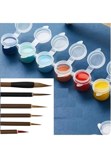 Çini Tahrir, Seramik Sırlama Fırça Seti, Seramik Boyama, Çini, Vazo, Resim, Brush-7 Adet