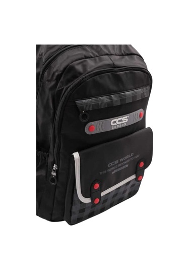 Ççs London 2 Büyük Göz 2 Küçük Gözlü Okul Ve Sırt Çantası 51978 Siyah Desenli