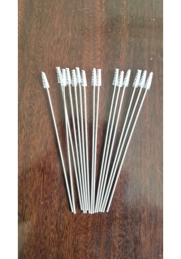 Fabrika Plastik Hasır Fırçası304 Paslanmaz Çelik Hasır Fırça Biberon Saman Fırçası Bardak Bebek Temizleme Fırçası