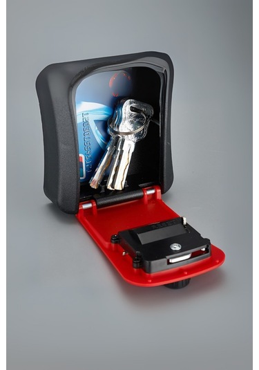 Büro Ev Ofis Güvenliği İçin Kırmızı Şifreli Mini Eşya Anahtar Saklama Kasası