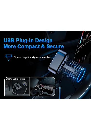 Neevoyu 2025 Yeni Küçük Boyutlu Kablosuz Carplay Dönüştürücü - Bluetooth 5.0, Android İlişkilendirme, Usb-a Ve Type-c Uzantı Kablosu Dahil