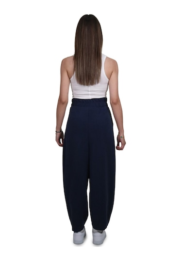 Kadın Modal Kumaş Havuç Kesim Lacivert Pantolon Lacivert