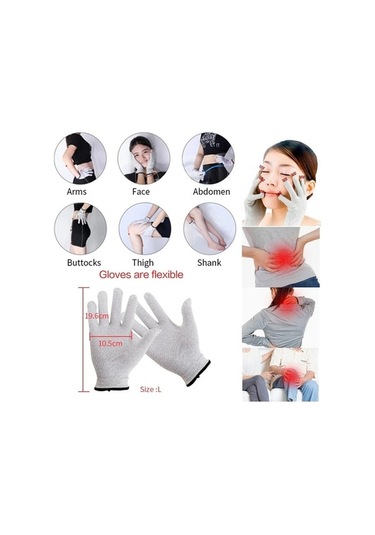 Tongxida Bej Renk Akupunktur Terapi Makinesi Masaj Eldiveni Etkili Cihazı Bej