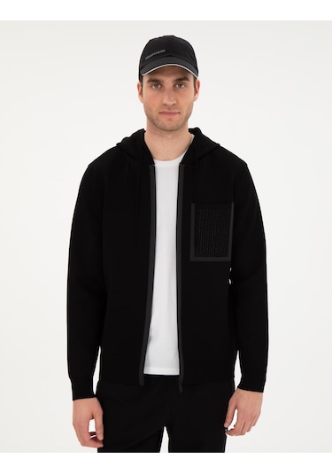 Pierre Cardin Erkek Siyah Hırka Triko 50296463-vr046 Siyah