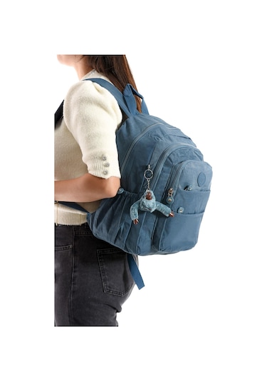 Ultra Hafif Çok Cepli Orta Boy Sırt Çantası Unisex Mavi Model: 571-4c Mavi