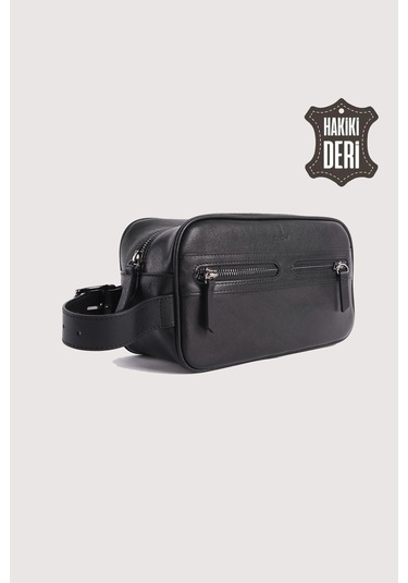 Hakiki Deri Erkek Takım Çantası Siyah Smr8518 Siyah