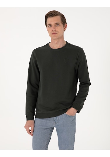 Pierre Cardin Erkek Koyu Yeşil Sweatshirt 50314978-vr079 Koyu Yeşil