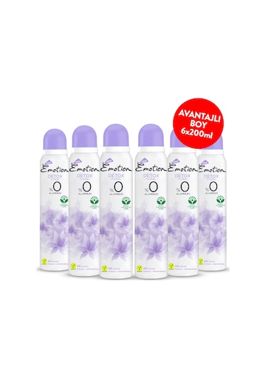 Emotion  Floral Kadın Sprey Deodorant 6 x 200 ML
